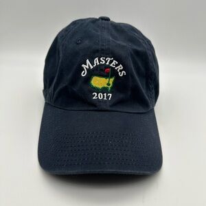 2017 Masters Embroidered Logo Navy Blue Strap Back Hat - American Needle